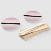 お名前 |薄型バラグラデーションおよび白ストライプ色 ハンドファン (組立なし)