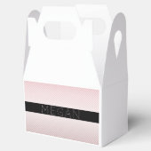 お名前 |薄型バラグラデーションおよび白ストライプ色 フェイバーボックス (オープン)