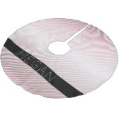 お名前 |薄型バラグラデーションおよび白ストライプ色 ブラッシュドポリエステルツリースカート (アングル)