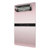 お名前 |薄型バラグラデーションおよび白ストライプ色 ミニクリップボード (アングル2)