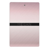 お名前 |薄型バラグラデーションおよび白ストライプ色 ミニクリップボード (裏面)