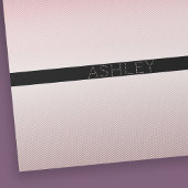 お名前 |薄型バラグラデーションおよび白ストライプ色 ラッピングペーパー