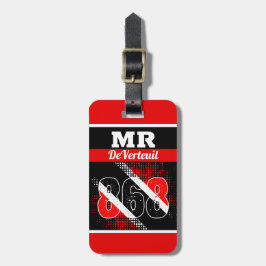 お名前/ 868ドットパターンフラグ ラゲッジタグ