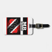 お名前/ 868ドットパターンフラグ ラゲッジタグ (正面横)