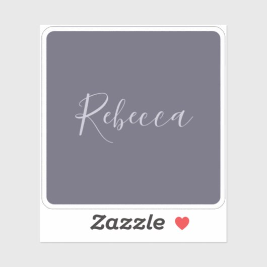 お名前 | Lavenderエレガント Script on Hazy Purple シール (シート)