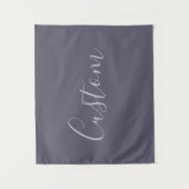 お名前 | Lavenderエレガント Script on Hazy Purple タペストリー (正面)