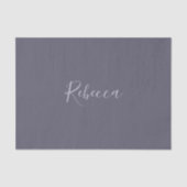 お名前 | Lavenderエレガント Script on Hazy Purple 薄葉紙 (正面)