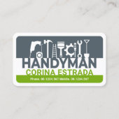 お名前Handyman Tools看板 名刺 (正面)