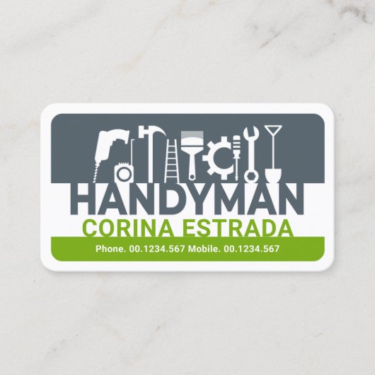お名前Handyman Tools看板 名刺 (正面)