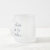 お名賛美前をお願いします-ベンディトシートゥノンブルマグ フロストグラスマグカップ (正面左)