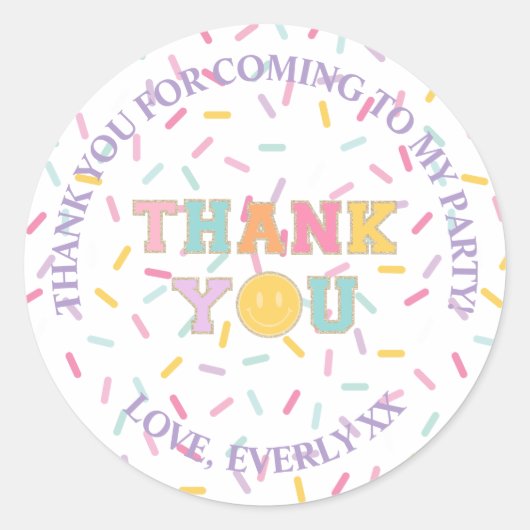 お名門私立校風の好み感謝していのPatch Letter ラウンドシール (正面)