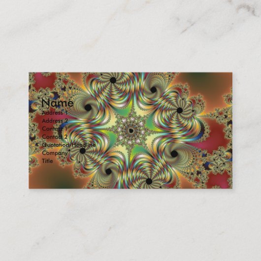 お告げの祈りのフラクタル 名刺 (正面)