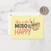 お味噌をハッピープリンおもしろいキッズバレンタインデー ノートカード (正面/裏面インサイチュ)