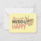 お味噌をハッピープリンおもしろいキッズバレンタインデー ノートカード (正面)