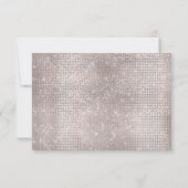 お呼ばれ ローズ ウェディング グリッター ブライダル シャワー ドリップス 出欠カード (裏面)