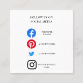 お問い合わせありがとうございますカードの梱包モダンを挿入 スクエア名刺 (裏面)