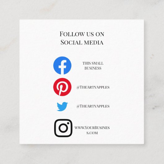 お問い合わせありがとうございますカードの梱包モダンを挿入 スクエア名刺 (裏面)