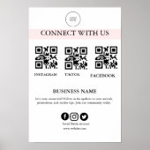 お問い合わせください ソーシャルメディア サイン | 編集可能なビジネス (正面)