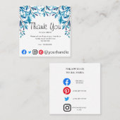 お問い合わせの名刺をお送りいただきありがとうございます スクエア名刺 (正面/裏面)