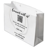 お問い合わせは、QRコードをスキャンしてウェブサイトまたはメールアドレスを追加してください ラージペーパーバッグ (裏面アングル)