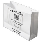 お問い合わせは、QRコードをスキャンしてウェブサイトまたはメールアドレスを追加してください ラージペーパーバッグ (正面アングル)