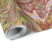 お問い合わせ1 ワイルド グリーン マルーン ラッピングペーパー (ロールコーナー)