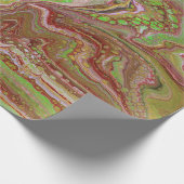 お問い合わせ1 ワイルド グリーン マルーン ラッピングペーパー (角)