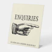 お問い合わせ – ヴィンテージビクトリアン指さし 台座サイン (正面)