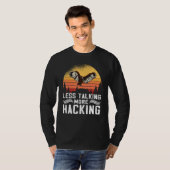 お喋りはほどほどにハッキング サンセット ファルコナー 鳥猟 Tシャツ (正面フル)