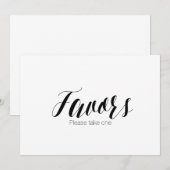 「お土産お持ちください」ウェディングサイン 招待状 (正面/裏面)