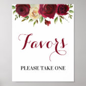 お土産お願いします マーサラ バーガンディー 秋のパーティー ポスター (正面)