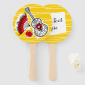 お土産スペインの文字丸ファン ハンドファン (正面&裏面)