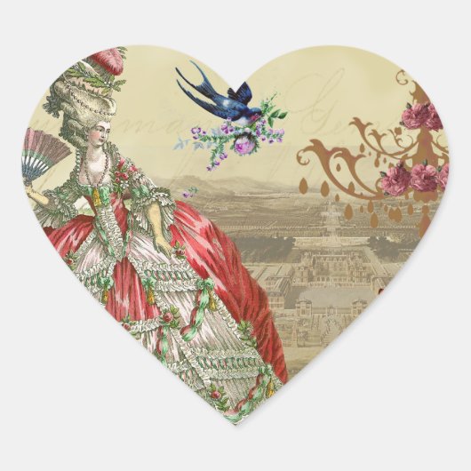 お土産デベルサイユ封筒用シール ハートシール (正面)