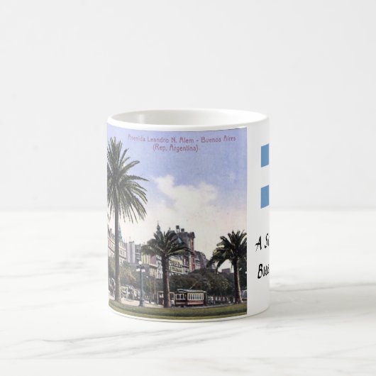 お土産マグカップ – ブエノスアイレス,アルゼンチン コーヒーマグカップ (中央)