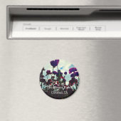 お土産マグネット：カリフォルニア州カールスバッドの花畑 マグネット (インサイチュ (食洗機))