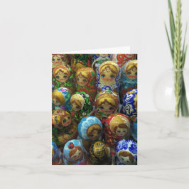 お土産マトリョーシカ人形ありがとう サンキューカード