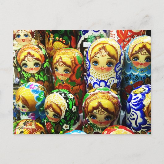 お土産マトリョーシカ人形の写真 ポストカード (正面)