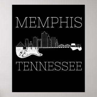 お土産メンフィスギターミュージックテネシーMemphis ポスター