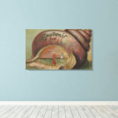 お土産#4 – 任意の都市、州 キャンバスプリント (インサイチュ (ウッドフロア))