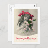 お土産Affectuxヴィンテージフランスのカード ポストカード (正面/裏面)