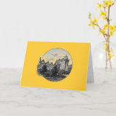 お城あいさつカード カード (黄色い花)