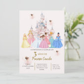 お城でのプリンセスの3歳の誕生日パーティーの招待状 招待状 (スタンド正面)