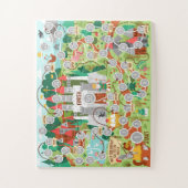 お城に騎士をたどり着かせる子供向けゲーム ジグソーパズル (縦)