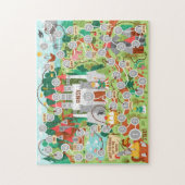 お城に騎士をたどり着かせる子供向けゲーム ジグソーパズル (縦)