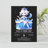 お城の可愛いプリンセス誕生日 招待状 (スタンド正面)