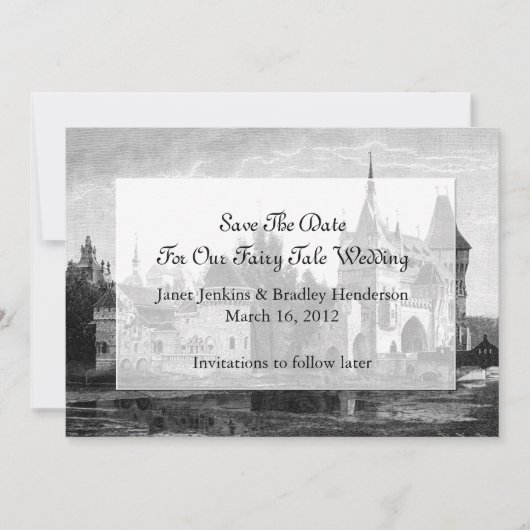 お城の結婚式招待状（Save the Date） 招待状 (正面)
