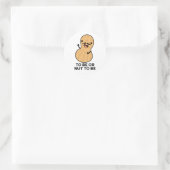 お堅くてもお茶目なピーナッツの駄洒落 To Be Or Nut To Be Funny Peanut ラウンドシール (バッグ)