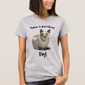 お天気よ！猫絵画がTシャツを着ている Tシャツ (正面)