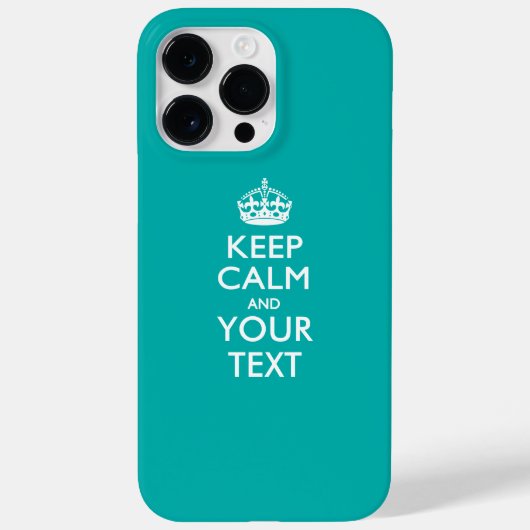 お好きなテキストでKEEP CALM風カスタムデザイン Case-Mate iPhoneケース (裏面)