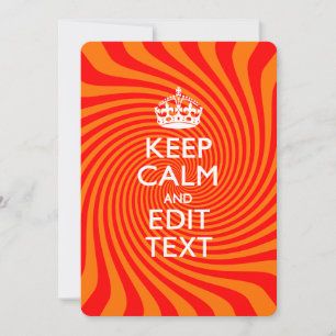 お好きなテキストでKEEP CALM オレンジの渦巻き